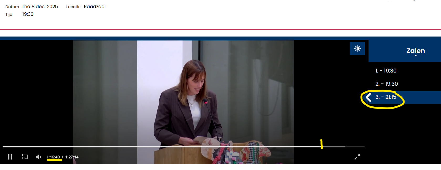 linkto: https://wageningen.raadsinformatie.nl/bijeenkomst/1283277/Politieke_Avond_08-12-2025